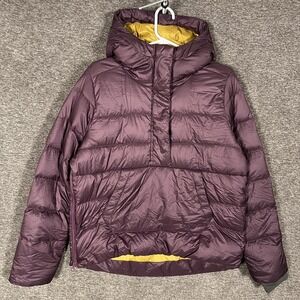 Outdoor Research Transcendent Down Pullover Jacket Womens Small Purple Hooded